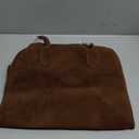 Suede Tote Bag for Women,Women's Suede Purse Vintage Top Handle Bag,Fashion Shoulder Satchel Bag for Office Travel (Brown-large-without Strap)