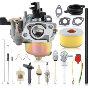 AUTOKAY GX160 GX200 Carburetor for Honda GX120 GX140 GX 160 GX168 GX200 5HP 5.5 HP 6.5 HP Engine, for Go Karts, Pressure Washers, Water Pumps, Generators, Lawn Mowers with Air Filter Tune Up Kit