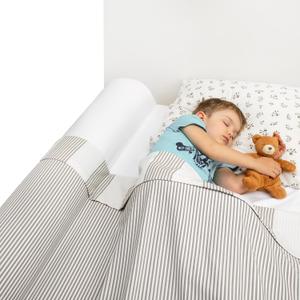 BANBALOO | Bed Bumper for Toddlers - Premium Model | XL Bed Barrier with Mattress Cover | Toddler Bed Bumper | Easy Setup and Quick Installation | Queen, King, Twin, Full-Size Bed | Foam and Cotton (Premium (60" with Cover))