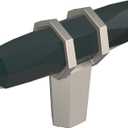 Amerock | Cabinet Knob | Black Bronze/Satin Nickel | 2-1/2 inch (64 mm) Length | London | 1 Pack | Drawer Knob | Cabinet Hardware