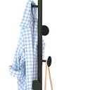 Coat Rack Freestanding, Black Coat Tree With 8 Hooks Metal Coat Stand for Entryway,Hallway, Bedroom, Office for Coats, Hanging Clothes, Jacket, Hats, Bags