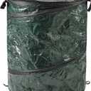 29.5-Gallon Pop Up Outdoor Garbage Can - Collapsible Trash Can for Parties, Yard Waste, or Laundry - Camping Accessories by Wakeman (Green)