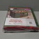 128 Ornament Storage Box, Adjustable Dividers, Stackable Holiday Ornament Organizer with Lid, Durable Fabric Bin for Christmas Decorations  Reinforced Handles, Dustproof, Space-Saving Design (Green)