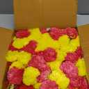 Marubhumi 5-PC Artificial Marigold Flower Garland  4.5 Feet Long Strands with Bells | Yellow & Red | Diwali, Wedding, Home & Christmas Dcor