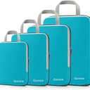 Gonex Compression Packing Cubes, 3pcs/4pcs Expandable Storage Travel Luggage Bags Organizers