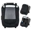 Waterproof Baby Car Seat Cover, Warm Carseat Cover for Cold Weather, Infant Car Seat Canopy with 2 Breathable Vents, 3D Mink Dot Baby Carrier Cover for Boys & Girls (Black)