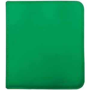 Ultra Pro E-15741 Ultra Pro-12 Pocket Zippered Pro Binder-Green, M