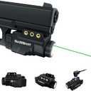 Mini 700 Lumen Pistol Light Laser Combo Weapon Light Tactical Flashlights, Magnetic USB Rechargeable with Green Beam and Strobe Mode for GL and Picatinny Rail