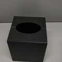 ALELION Wooden Tissue Box Cover Square - Large Black Tissue Box Holder for Tabletop Night Stands Bathroom Office - Decorative Facial Cube Tissue Box Cover