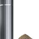 Manual Pepper Grinder, Heavy Duty Metal Pepper Mill with Adjustable Coarseness, High Output Grinding, Magnetic Powder Chamber, Refillable Pepper Grinder for Kitchen(Deep Gray)