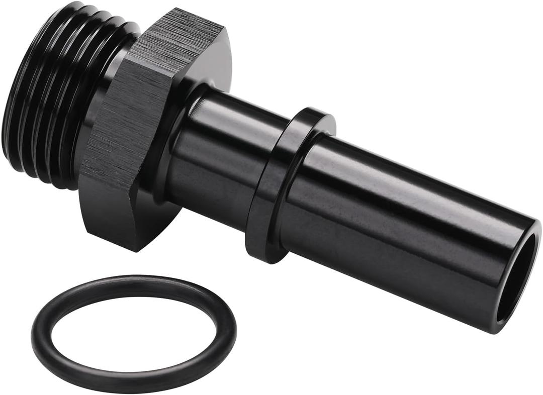 8AN -8 ORB Male to 1/2" SAE Quick Disconnect Connect Male Push On EFI Fuel Fitting Adapter Straight Aluminum Black