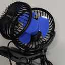 BESKAR USB Clip on Fan, Portable Small Fan with Cord Powered, 3 Speeds Strong Airflow, with Sturdy Clamp, Quiet Personal Desk Fan (Black)