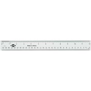 2 x ALVIN Clear Acrylic Ruler, Scratch Resistant, Multipurpose Drawing, Drafting, and Design Tool, Great for Both Students, Hobbyists, and Professionals Model T40-12 - 12 inches