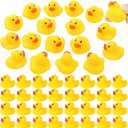 Rubber Duck 50 Pack Mini Rubber Ducky Float Ducks Baby Bath Toy, Great for Jeep Ducking, Shower, Birthday Party, Carnival Game Gift(1.6"x 1.5" x 1.2")