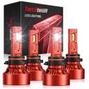 Torchbeam 9005 9006 LED Fog Light Bulbs, Super Bright 9005/HB3 9006/HB4 Light, 6500K 130W 120000LM 900% Brighter HB3 Light Bulbs For UTV ATV Offroad Vehicles