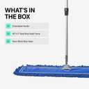 36 Inch Blue Commercial Dust Mop & Floor Sweeper with Extendable Handle – Mop for Hardwood, Tile, and Concrete Floor Cleaning