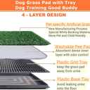 Dog Grass Pad with Tray 25"X20" - Artificial Turf Pet Potty for Apartment Balcony/Patio, Portable Fake Grass Litter Box for Dogs Training, Indoor/Outdoor Reusable Washable Pee Mat