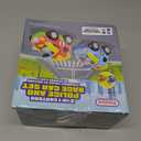 Prextex 2 Pack Cartoon Remote Control Cars for Toddlers - Police Car and Race Car with Steering Wheel Controllers and Lights - Different Frequencies So Both Can Race Together - Toddler Gift 18+ Months