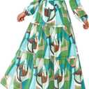 PRETTYGARDEN Womens 2026 Fall Fashion Clothing Boho Maxi Dresses Floral Long Sleeve Flowy Elegant Wedding Guest Holiday Dress (S)