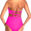 Tempt Me Women Two Piece Swimsuit High Waisted Bikini Halter Vintage Retro Bathing Suit Push up Swimwear, XL