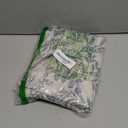 Lazzzy Blue Floral Kitchen Curtains 36 Inch Length Rustic Country Room Darkening Small Linen Farmhouse Cafe Curtains with Lined Rod Pocket, Set of 2, Blue on Beige