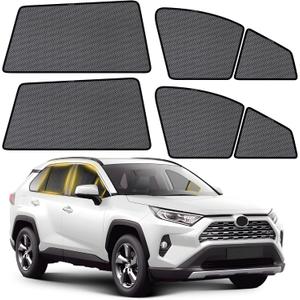 ZATOOTO Car Window Shades for Toyota RAV4 2019-2024, Side Window Covers Split-Front Design with UV Protection, Privacy Breathable Mesh for Ventilation, Dust Protection Perfect for Camping, Baby Safety