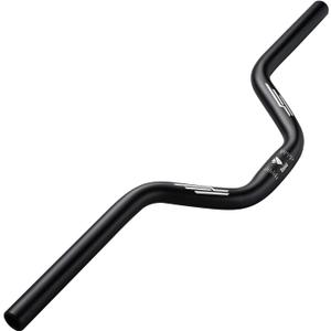 Boenoea Bike Riser Handlebar 25.4/31.8mm Length 620mm Aluminum Alloy Riser Bar(50mm 90mm 120mm), Black