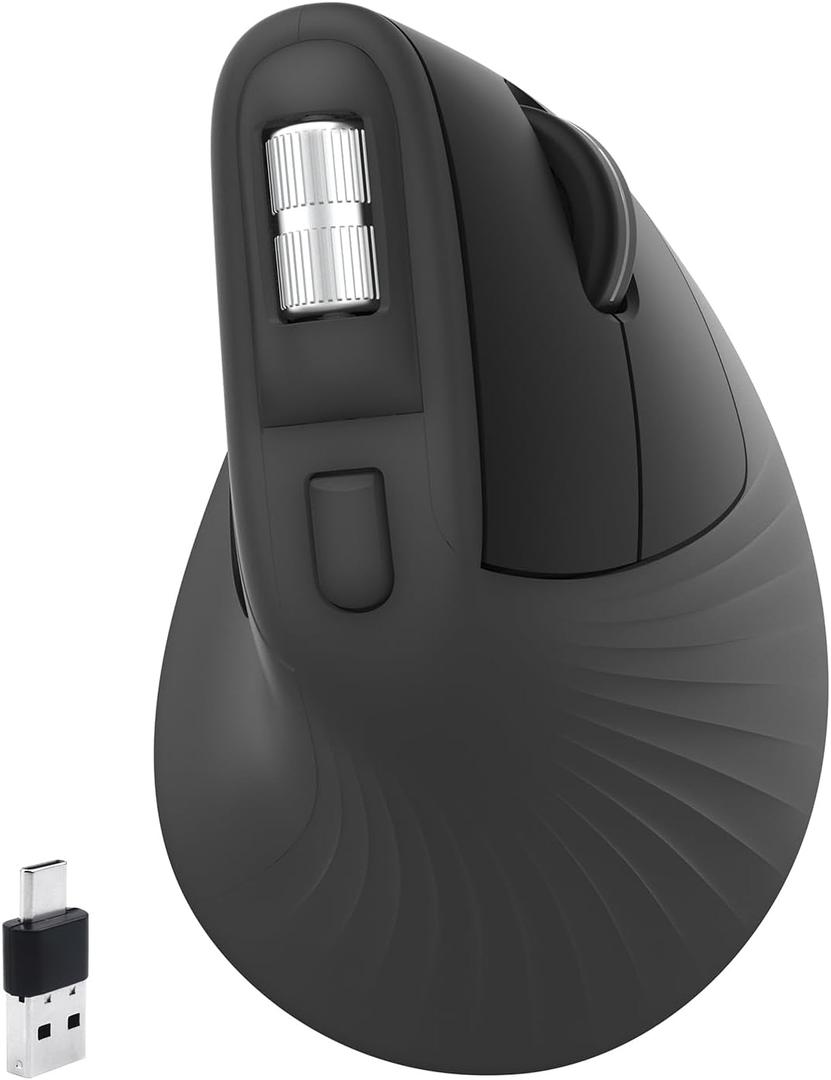 Wireless Ergonomic Mouse, 2.4GHz Wireless Vertical Mouse, Horizontal Scroll Wheel, 7 Buttons, 3 DPI Adjustable, Quiet Clicks, Compatible with Windows/Mac OS, PC, Computer, Desktop, Notebook Wireless Ergonomic Mouse, 2.4GHz Wireless Vertical Mouse, Horizontal Scroll Wheel, 7 Buttons, 3 DPI Adjustable, Quiet Clicks, Compatible with Windows/Mac OS, PC, Computer, Desktop, Notebook
