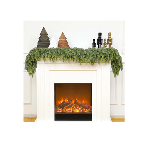 Waydress 2 Pcs 6ft Christmas Cedar Garland Artificial Realistic Soft and Thickness Green Faux Fake Full Cedar Pine Garland for Fireplace Mantel Table Doorframe Indoor Outdoor Xmas Holiday Decoration