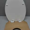 Mayfair Cassel Slow Close Toilet Seat, Easy Clean, Non Slip Premium Wood Seat, Easy Install, Made in USA, Elongated, White