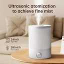 YOGIN Humidifiers for Bedroom Large room,Top fill 2.5L Ultrasonic cool mist Humidifiers for Baby Nursery and Plants,Up to 24 Hours, 24db Quiet,Night Light, Auto Shut Off, Easy Clean Humidifier (Premium version - Knob with light)