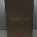 simplehuman 50 Liter / 13 Gallon Semi-Round Kitchen Step Trash Can with Secure Slide Lock, Grey Plastic (Gray)