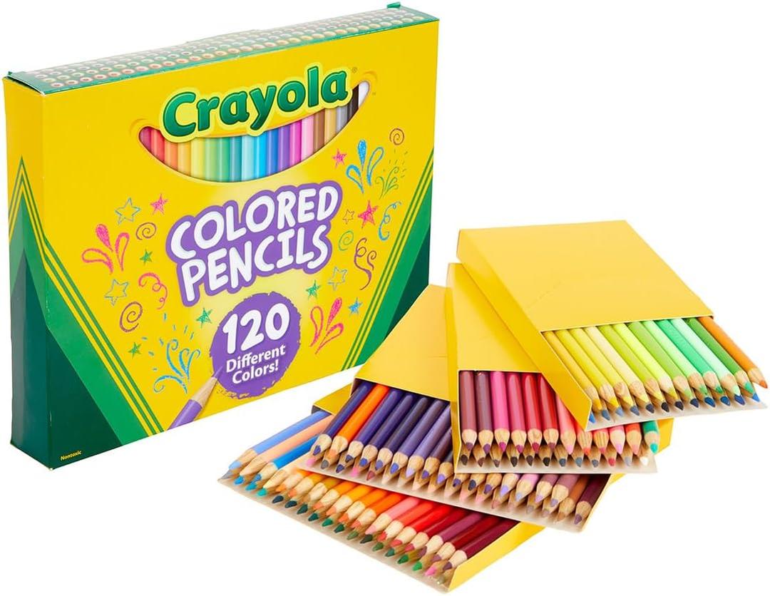 Crayola Colored Pencils Set for Kids (120ct), Coloring Book Pencils, Essential Easter Basket Stuffers, Bulk Colored Pencils for Boys & Girls, Ages 3, 4, 5