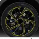 BOGAR TECH DESIGNS Rim Chrome Delete Overlay Compatible with Mitsubishi Outlander 2022-2025, Gloss Black (Wheel)