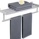 Alise 24 Inch Towel Racks for Bathroom Wall Mounted,Bathroom Towel Rack with Tower Bar,Double Towel Racks for Bathroom,SUS304 Stainless Steel Bathroom Towel Holder Brushed Nickel