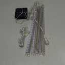 JMEXSUSS Solar Christmas Lights Outdoor, 8 Tube 144 LEDs Solar Meteor Shower Lights Outdoor, Hanging Blue Christmas Light for Tree Icicle Garden Yard Patio Gazebo Party Xmas Decor