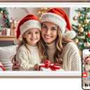 Frameo 10.1" Digital Picture Frame, Smart WiFi Digital Photo Frame with 1280x800 HD IPS Touch Screen 32GB Storage Auto-Rotate Wall Mounted, Share Photos/Videos Remotely(Brown&White)