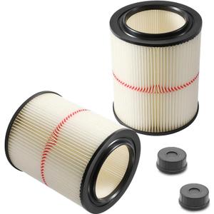 17816 Filter for Craftsman Shop Vac 9-17816 Replacement Filter Fits 5 Gallon and Larger Vacuum Cleaner Wet Dry Air Filter 917816 Filter 2 Pack