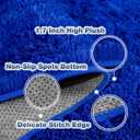 Large 8x10 Area Rugs for Living Room, Bright Blue Soft Shag Rug for Bedroom, Non-Slip Ultra Fluffy Rug, Modern Plush Carpet for Girls Boys Kids Room Dorm, Fuzzy Rug for Home Decor Aesthetic