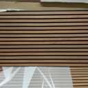 Wood Slat Wall Panels, 2 Pack Acoustic Panels 46.46"  23.82", 3D Fluted Sound Absorbing Wall Panel for Home & Office Decor, Noise Reducing Interior Wall Treatment (Oak)