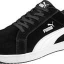 Puma Safety Iconic Suede Low Women's Safety Shoes, Composite Toe, Electrical Hazard Protection, Slip Resistant, Black/White, Size W7 (640015-07-200) (Black)