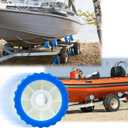 Boat Wobble Roller 5"x3", Boat Trailer Roller Marine Ribbed Wobble Roller Boat Trailer Wobble Roller Assembly with Washers and pins for Boat Yacht Trailer