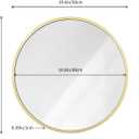 1st owned Round Wall Mirror Gold 20 Inch -Circular Metal Framed Wall Mounted Mirror, Hanging Round Modern Decorative for Entryway Bathroom, Living Room, Bedroom