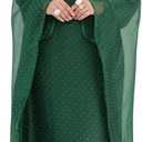 khalat Abaya Dress for Women Muslim Lightweight Organza Rhinestone Prayer Outerwear Loose Flowy Islamic Dubai Abaya Dress, One Size (Green)