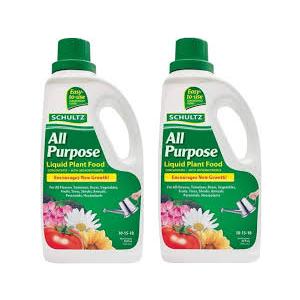 All Purpose Liquid Plant Food 32 Oz - Fast Release Fertilizer For Indoor & Outdoor Plants Pack Of 2