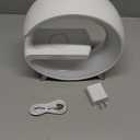 Smart LED Table Lamp, 4-in-1 Wireless Charger, Night Light, Alarm Clock, and Bluetooth Speaker with App Control for Bedroom, Office, and Home Decor (White)