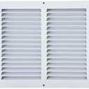 Fits 20x8 Duct Opening Stamped Steel Return Air Grille Vent Cover Grille for Sidewall and Ceiling in White Surface Dimensions: 21.75"W X 9.75"H (20" W x 8" H Duct Opening)