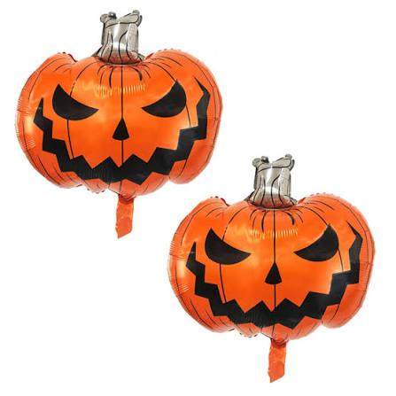 Halloween Pumpkin Balloons, 10 Pcs Halloween Orange Foil Balloon Kit, Large Scary Halloweens Mylar Pumpkin Balloons for Indoor Outdoor Halloweens Holiday Birthday Party Decoration Supplies, 25 Inch