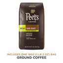 Peet's Coffee, Dark Roast Ground Coffee - Decaf House Blend 18 Ounce Bag (EXP 07/21/25)