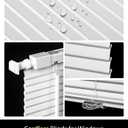 UNISHADES No Drill Blinds for Windows 1" Vinyl L-Shaped Slats Cordless Mini Blinds for Home, for Window Size 35" W × 36" H White